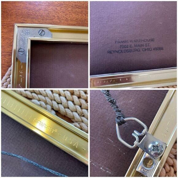 Artist Kathy Shelton Gold Framed Abstract 3D Art Piece Purple Pink Gold - Picture 16 of 16